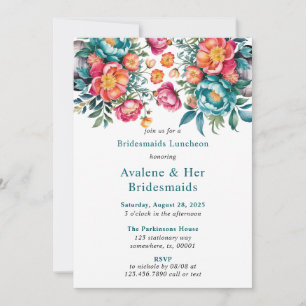 Invitation Déjeuner d'affaires pour filles du bouquet Peony R