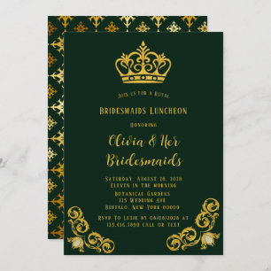 Invitation Déjeuner d'affaires Royal Green and Gold