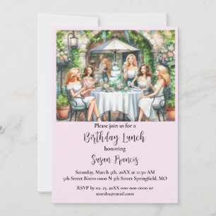 Invitation déjeuner d'anniversaire Chic Mesdames