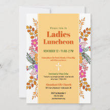 Déjeuner d'automne floral pour dames à l'église