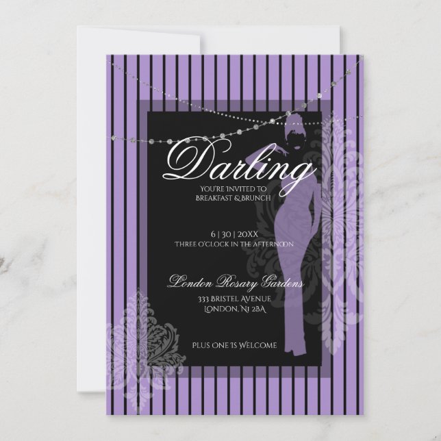 Invitation Déjeuner de baby shower avec la mariée  (Devant)