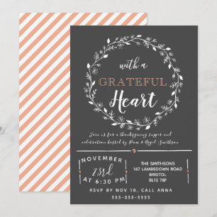 Invitation Déjeuner de bénévoles du parti Thanksgiving