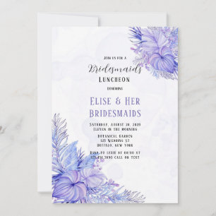 Invitation Déjeuner de bonne femme de chambre tropicale viole