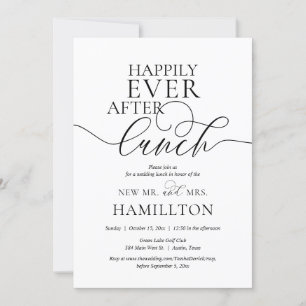 Invitation Déjeuner de célébration après mariage Heureux pour