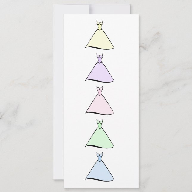 Invitation Déjeuner de demoiselle d'honneur - robes (Devant)