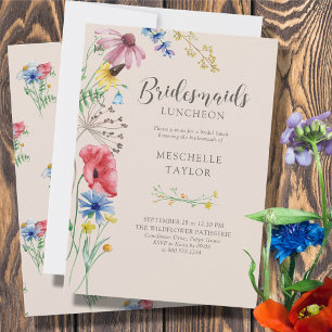 Invitation Déjeuner de demoiselles d'honneur aux fleurs sauva