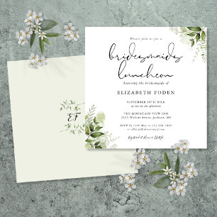 Invitation Déjeuner de demoiselles d'honneur avec monogramme