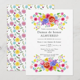 Invitation Déjeuner de demoiselles d'honneur Floral Fiesta Es