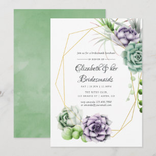 Invitation Déjeuner de demoiselles d'honneur géométrique succ