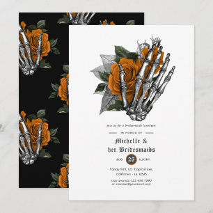Invitation Déjeuner de demoiselles d'honneur gothique floral 