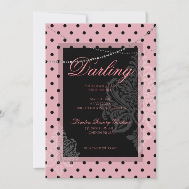 Invitation Déjeuner de douche nuptiale avec la mariée   (Devant)