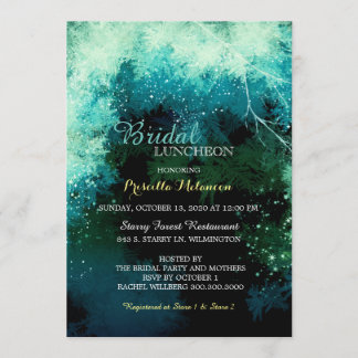 Invitation Déjeuner de Fête des mariées de forêt mystique