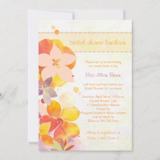 Invitation Déjeuner de Fêtes des mariées florales du printemp