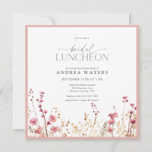 Invitation Déjeuner de mariage aux élégantes petites fleurs r