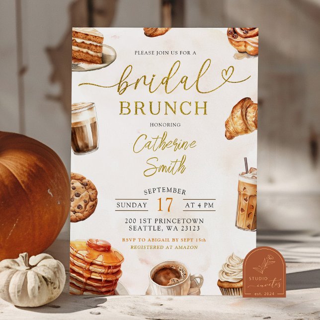 Invitation Déjeuner de mariage avec café et crêpes (Créateur téléchargé)