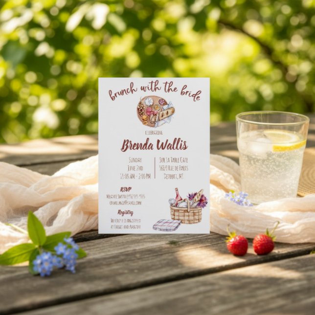 Invitation Déjeuner de mariage avec la mariée  (Créateur téléchargé)