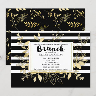 Invitation Déjeuner de mariage botanique moderne de luxe en n