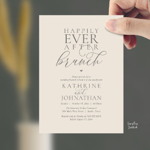Invitation Déjeuner de Mariage Élégant et Félicitations Étern
