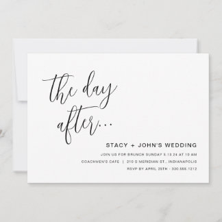 Invitation Déjeuner de mariage minimaliste