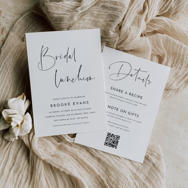 Invitation Déjeuner de mariage minimaliste moderne (Créateur téléchargé)
