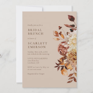 Invitation Déjeuner de mariage moderne et élégant d'automne