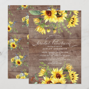 Invitation Déjeuner de mariage rustique ensoleillé jaune tour