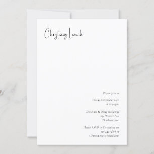 Invitation Déjeuner de Noël moderne