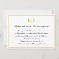 Déjeuner de nuptiale de Monogramme d'or