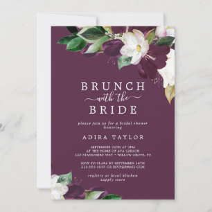 Invitation Déjeuner de prune lunatique avec la mariée Baby Sh