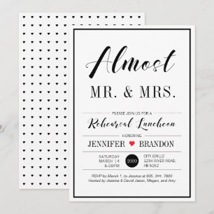 Invitation Déjeuner de répétition Mariage Chic Moderne