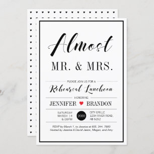 Invitation Déjeuner de répétition Mariage Chic Moderne