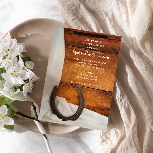 Invitation Déjeuner de répétition Occidentale en fer à cheval (Créateur téléchargé)