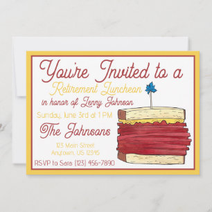 Invitation Déjeuner de retraite Pastrami Sandwich Deli