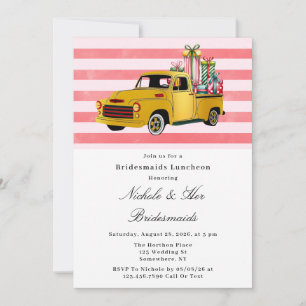 Invitation Déjeuner d'honneur de Noël Vintage Camion