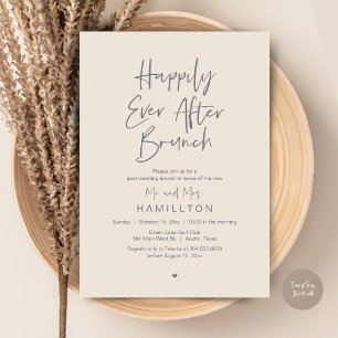 Invitation Déjeuner du bonheur éternel, fête de mariage intim