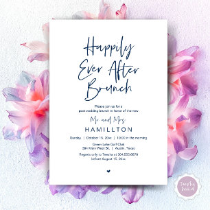 Invitation Déjeuner du bonheur éternel, fête de mariage intim