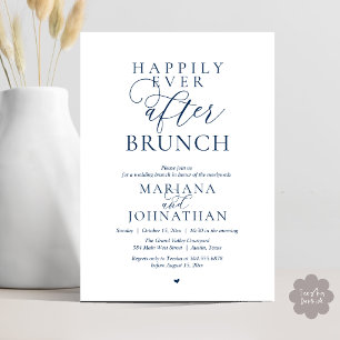 Invitation Déjeuner du bonheur éternel, mariage élégant moder