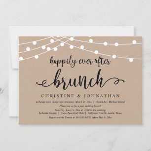 Invitation Déjeuner du bonheur éternel, Mariage en fuite