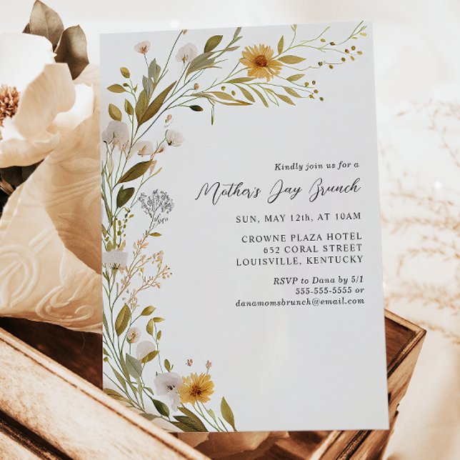 Invitation Déjeuner du jour de la fête des mères avec de magn (Créateur téléchargé)