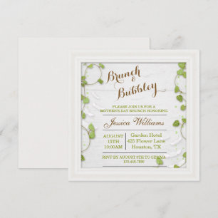 Invitation Déjeuner du jour de la fête des mères et boissons