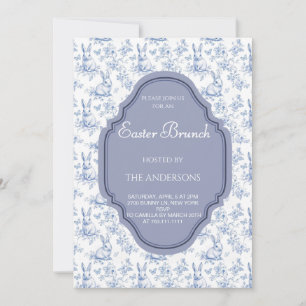 Invitation Déjeuner élégant de Pâques dans un décor vintage t