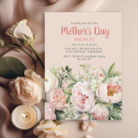 Déjeuner élégant floral rose pour la fête des mère