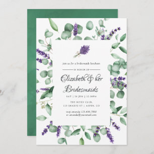 Invitation Déjeuner Eucalyptus Lavender Greenery Bridesmaids