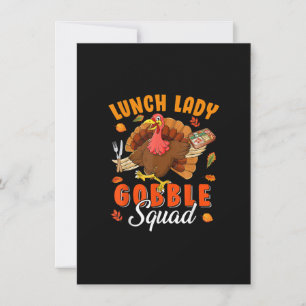 Invitation Déjeuner Lady Gobble Squad Thanksgiving Turquie Dé