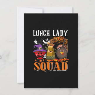 Invitation Déjeuner Lady Squad Thanksgiving Halloween Fall Tr