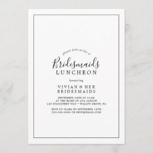 Invitation Déjeuner minimaliste de servantes d'accueil