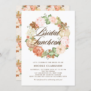 Invitation Déjeuner nuptial d'automne de Parties scintillant 