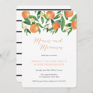Invitation Déjeuner nuptial de Manis Mimosas Tangerine Charco
