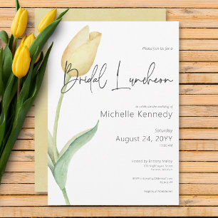 Invitation Déjeuner nuptial moderne de la Tulipe Jaune