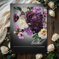 Déjeuner nuptial noir de minuit violet romance flo